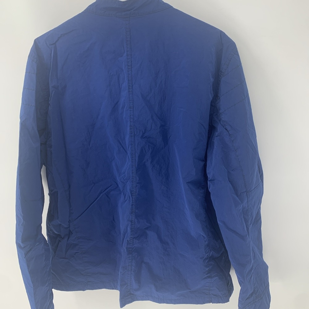 Banana Republic Jacket Mens Large  Blue Nylon Cotton Full Zip  2013 Windbreaker - Picture 8 of 11